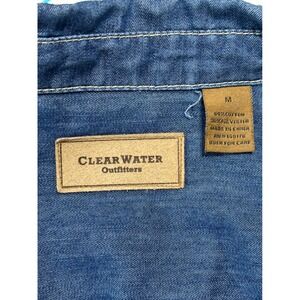 Clearwater Outfitters Denim Shirt Long Sleeve Button Up Casual‎ Mens Size M